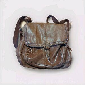 The Sak Ventura Brown Leather Backpack Convertible Cross Body Bag